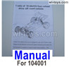 Wltoys 104001 Manual Instruction in English.